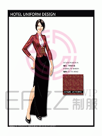 中餐迎賓制服設計效果圖571