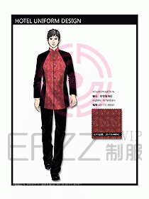 中餐服務員制服設計效果圖1122