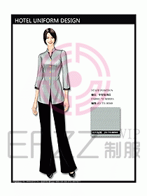 中餐服務員制服設計效果圖1125