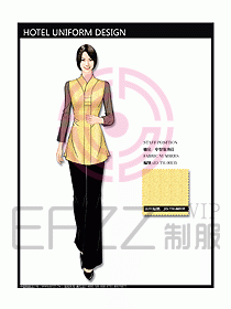 中餐服務員制服設計效果圖1130