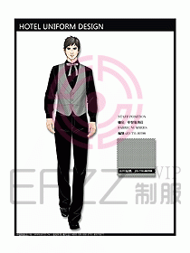 中餐服務(wù)員制服設(shè)計效果圖1133