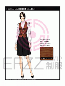 中餐服務(wù)員制服設(shè)計(jì)效果圖1138