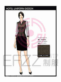 中餐服務員制服設計效果圖1143
