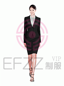 女職業裝設計效果圖605