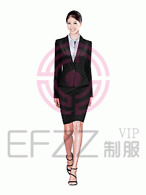 女職業裝設計效果圖608