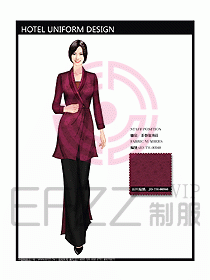 酒店中餐服務(wù)員制服效果圖1150