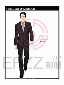 酒店總臺接待員制服設計效果圖428