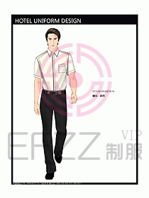 酒店總臺接待員制服設(shè)計效果圖439