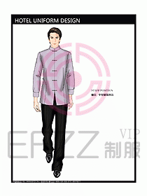 酒店中餐服務(wù)員制服設(shè)計效果圖1196