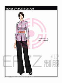 酒店中餐服務員制服設計效果圖1197