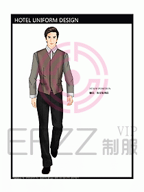 酒店客服服務(wù)員制服設(shè)計效果圖303