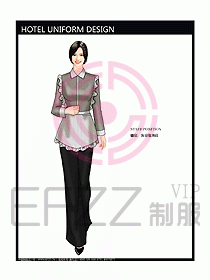 酒店客服服務員制服設計效果圖305
