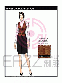 酒店西餐服務生制服設計圖740