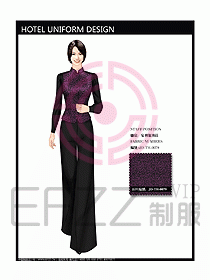 酒店西餐服務生制服設計圖752