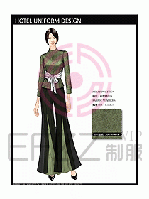 酒店中餐服務員制服設計圖1194