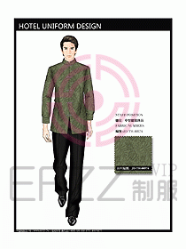 酒店中餐服務(wù)員制服設(shè)計(jì)圖1192