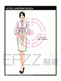 酒店中餐服務員制服設計圖1205