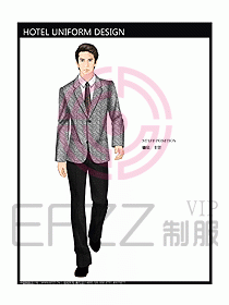 前臺服務生制服設計效果圖454