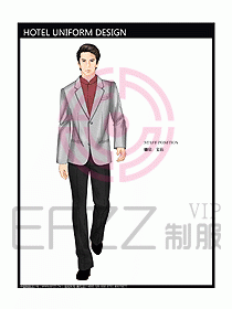 前臺服務生制服設計效果圖463
