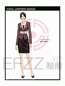 前臺服務生制服設計效果圖468