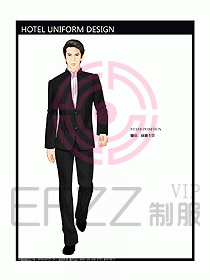 前臺服務生制服設計效果圖469