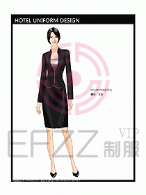 前臺服務生制服設計效果圖478