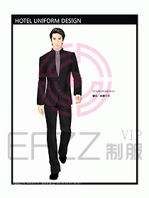 前臺服務生制服設計效果圖473