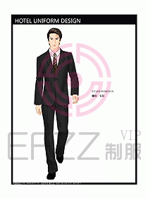 前臺服務生制服設計效果圖479