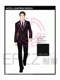 前臺服務生制服設計效果圖487