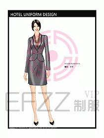 前臺服務生制服設計效果圖490