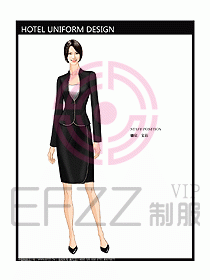 前臺服務生制服設計效果圖495