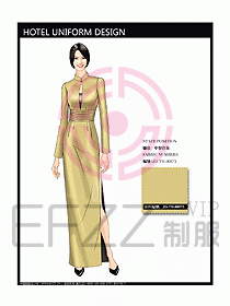 酒店中餐咨客制服設計圖576