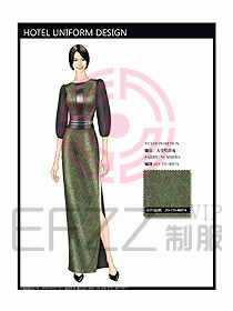 酒店中餐咨客制服設計圖584