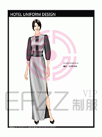 酒店中餐咨客制服設計圖583