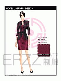 酒店中餐咨客制服設計圖580