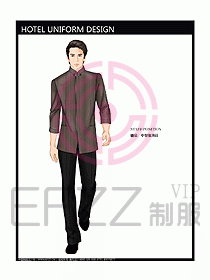 酒店中餐服務員制服設計圖1214