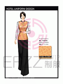 酒店中餐服務員制服設計圖1227