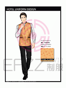 酒店中餐服務員制服設計圖1228