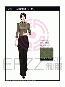酒店中餐服務員制服設計圖1243