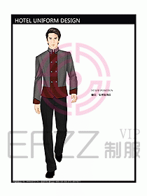 酒店中餐服務員制服設計圖1249