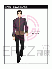 酒店中餐服務員制服設計圖1259