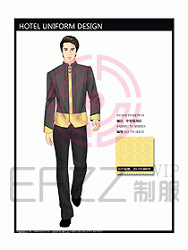 酒店中餐服務(wù)員制服設(shè)計圖1256