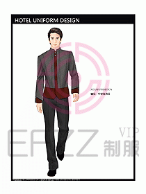 酒店中餐服務員制服設計圖1254