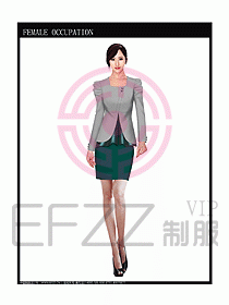 女時(shí)尚秋冬職業(yè)裝設(shè)計(jì)圖688