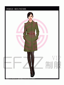 女職業裝大衣設計圖074