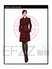 女職業裝大衣設計圖095