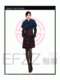 女職業裝OL大衣設計圖116