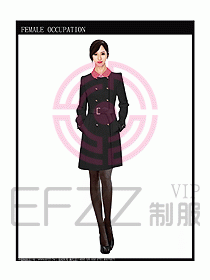 女職業裝OL大衣設計圖117