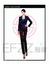 時尚職業女西服設計圖694