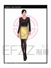 時尚職業(yè)女西服設(shè)計圖748